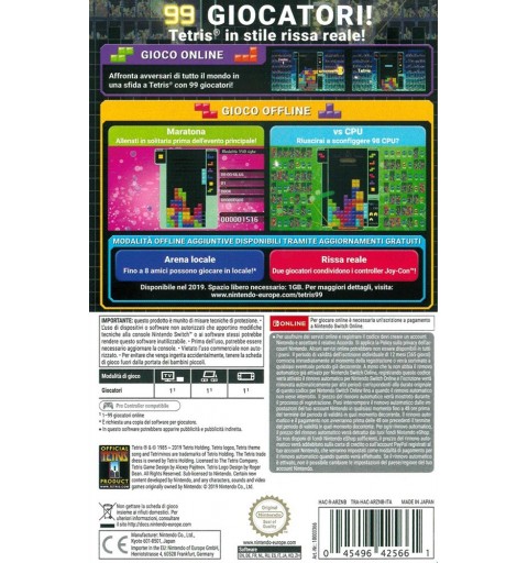 Nintendo Tetris99 + Switch Online 12mesi (SWI) Estándar Nintendo Switch