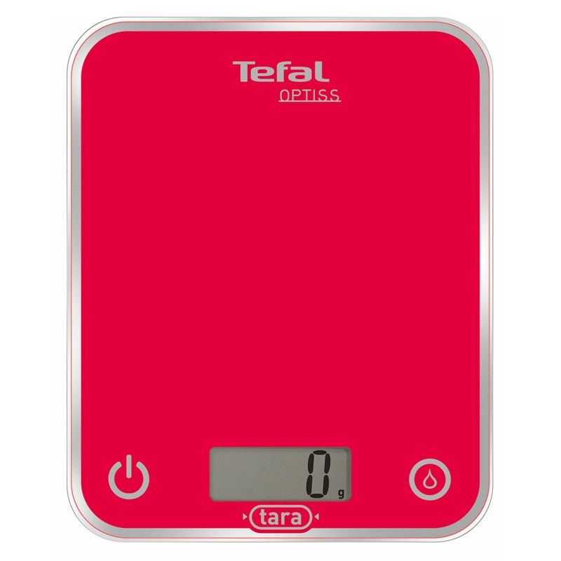 Tefal Optiss Red Rectangle Electronic kitchen scale
