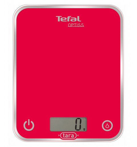 Tefal Optiss Rojo Rectángulo Báscula electrónica de cocina