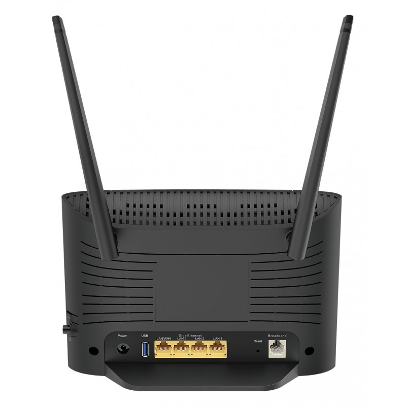 D-Link DSL-3788 router inalámbrico Gigabit Ethernet Doble banda (2,4 GHz 5 GHz) 4G Negro