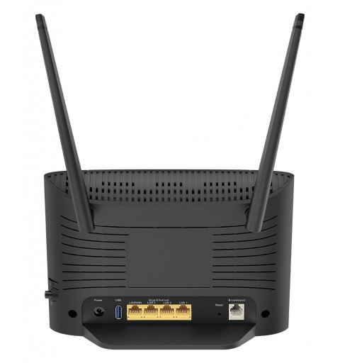 D-Link DSL-3788 router inalámbrico Gigabit Ethernet Doble banda (2,4 GHz 5 GHz) 4G Negro