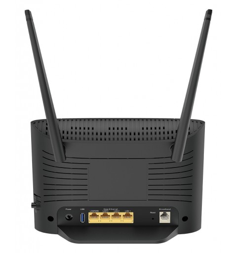 D-Link DSL-3788 router wireless Gigabit Ethernet Dual-band (2.4 GHz 5 GHz) 4G Nero