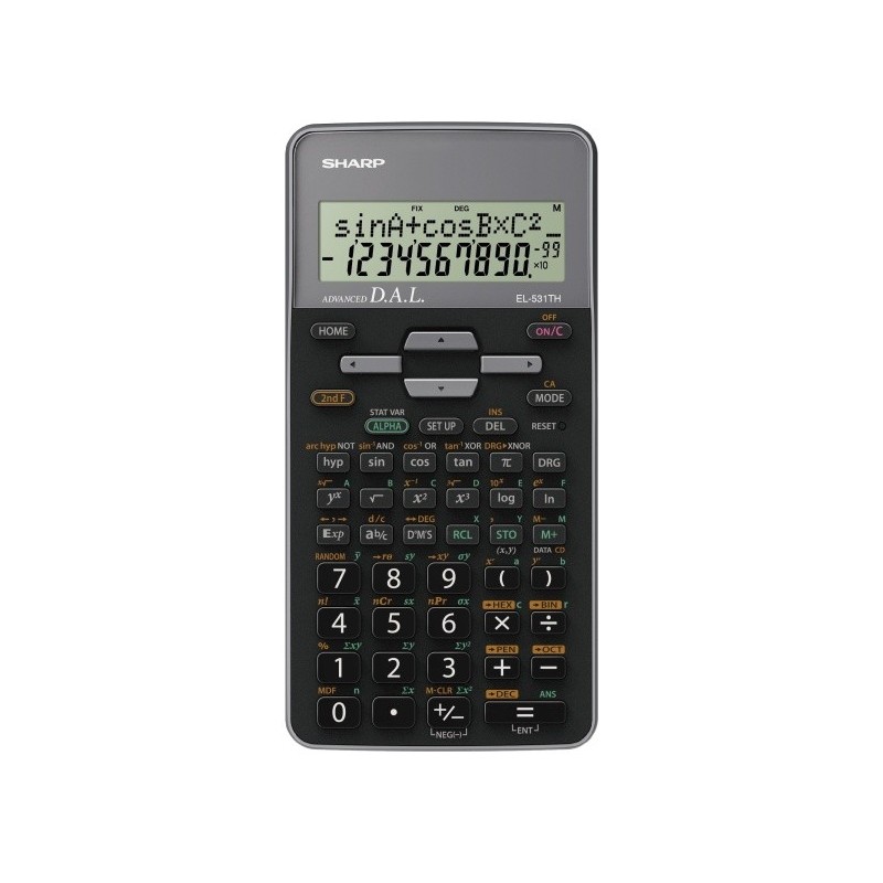 Sharp EL-531TH calculatrice Poche Calculatrice scientifique Noir, Gris
