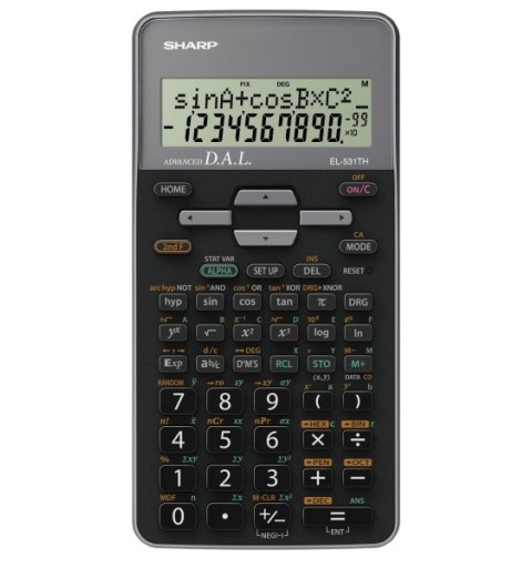 Sharp EL-531TH calcolatrice Tasca Calcolatrice scientifica Nero, Grigio