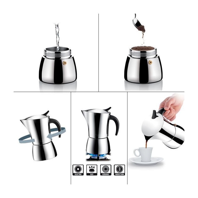 Tescoma Monte Carlo Moka pot 0.14 L Stainless steel