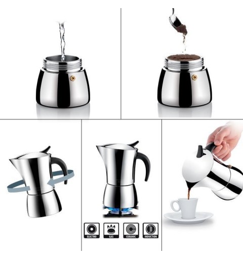 Tescoma Monte Carlo Moka pot 0.14 L Stainless steel