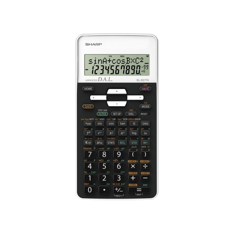 Sharp EL-531TH calculadora Bolsillo Calculadora científica Negro, Blanco