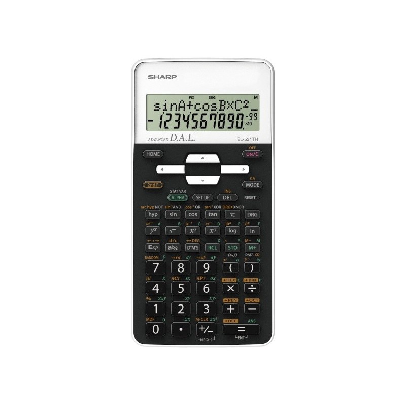 Sharp EL-531TH Taschenrechner Tasche Wissenschaftlicher Taschenrechner Schwarz, Weiß