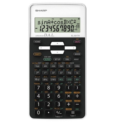 Sharp EL-531TH calculadora Bolsillo Calculadora científica Negro, Blanco