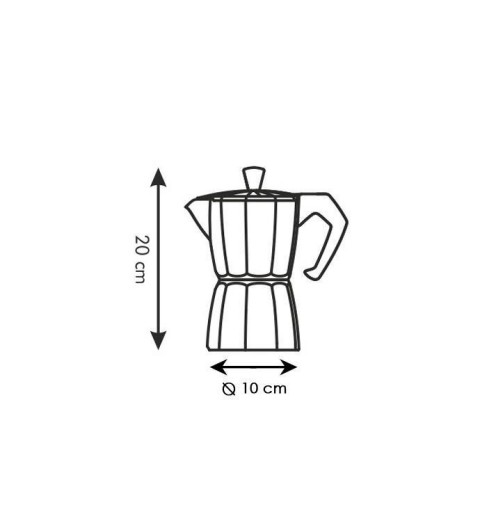 Tescoma Paloma Moka pot Black, Stainless steel