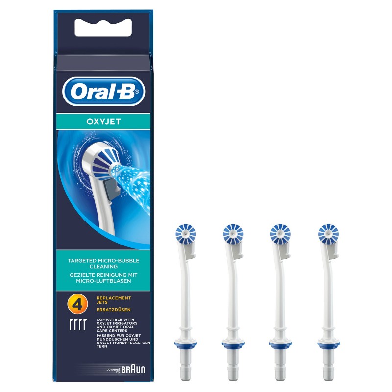 Oral-B OxyJet 80298118 toothbrush head 4 pc(s) Blue, White