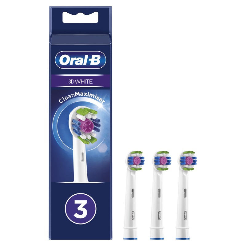 Oral-B 3D White 80338474 tête de brosses 3 pièce(s) Blanc