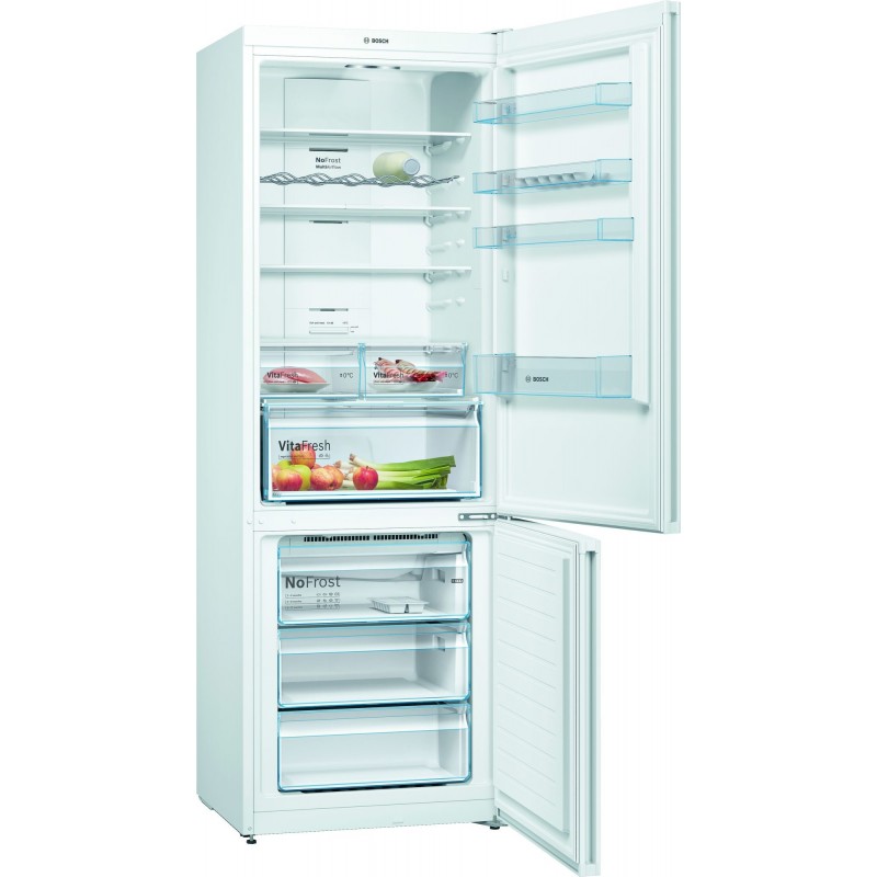 Bosch Serie 4 KGN49XWEA réfrigérateur-congélateur Autoportante 438 L E Blanc