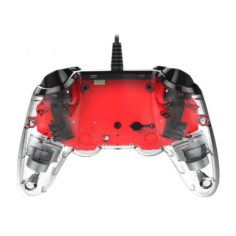 NACON PS4OFCPADCLRED Gaming Controller Red, Transparent Gamepad Analogue Digital PlayStation 4