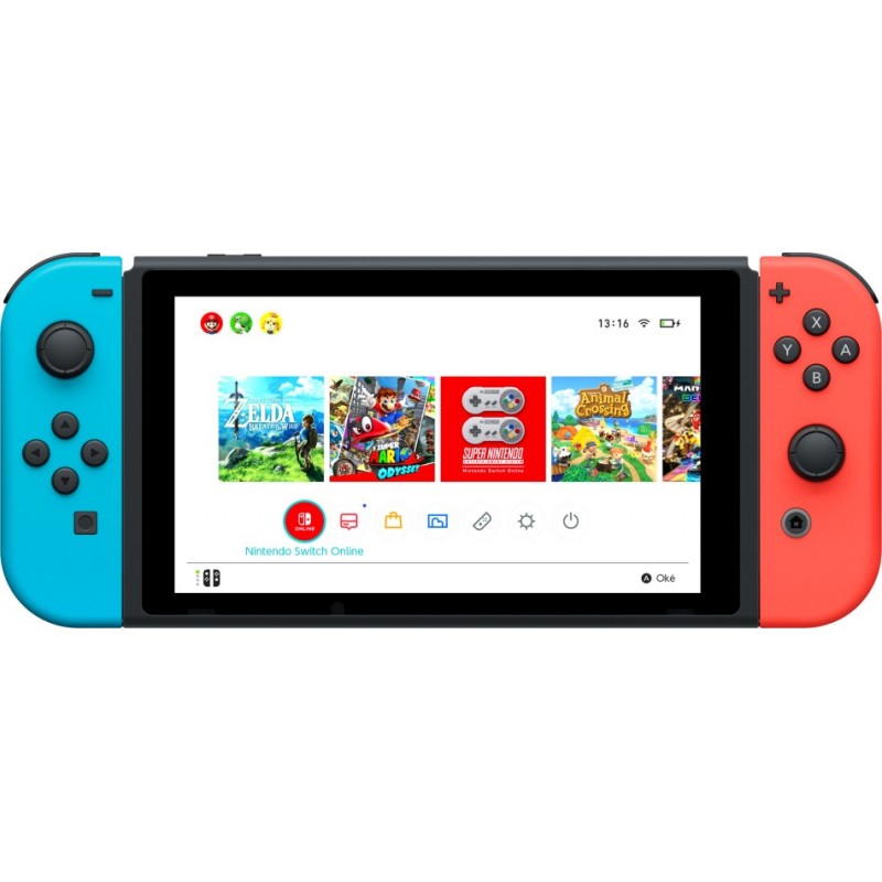 Nintendo Switch V2 2019 console da gioco portatile 15,8 cm (6.2") 32 GB Wi-Fi Nero, Blu, Rosso