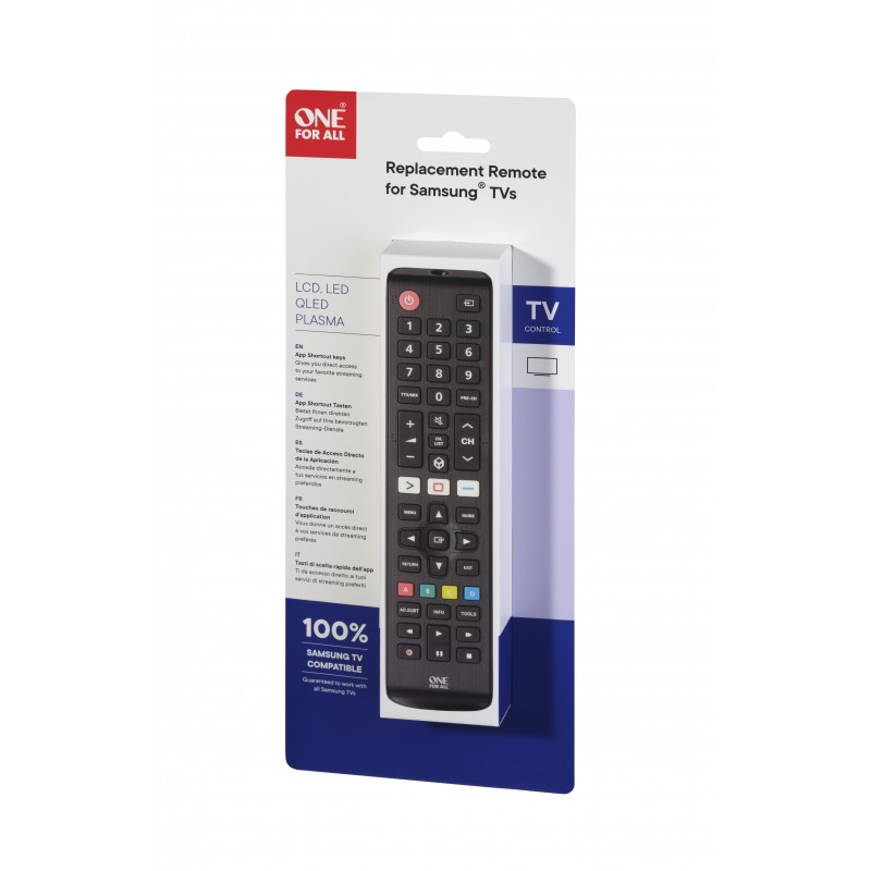 One For All TV Replacement Remotes URC4910 telecomando IR Wireless Pulsanti