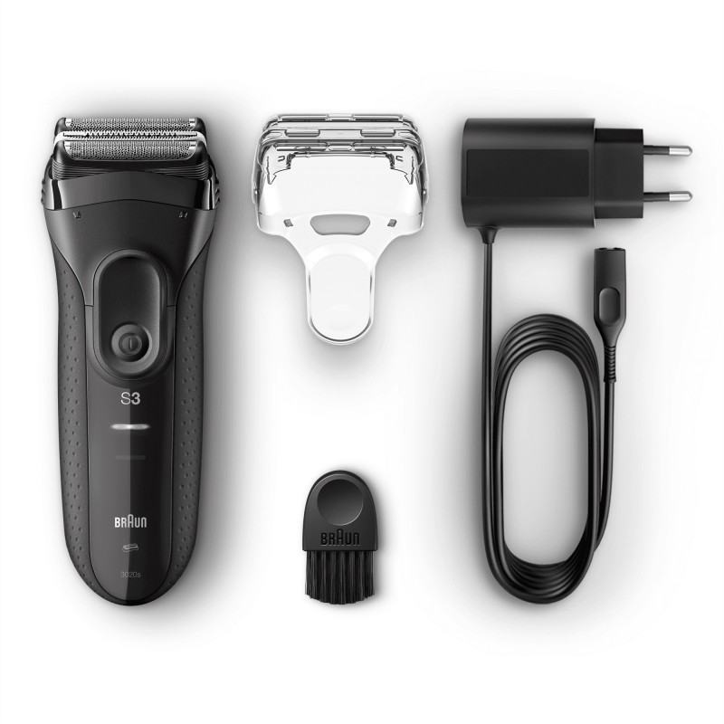 Braun Series 3 ProSkin 3020s Rasoio Elettrico, Nero - Rasoio Elettrico Ricaricabile