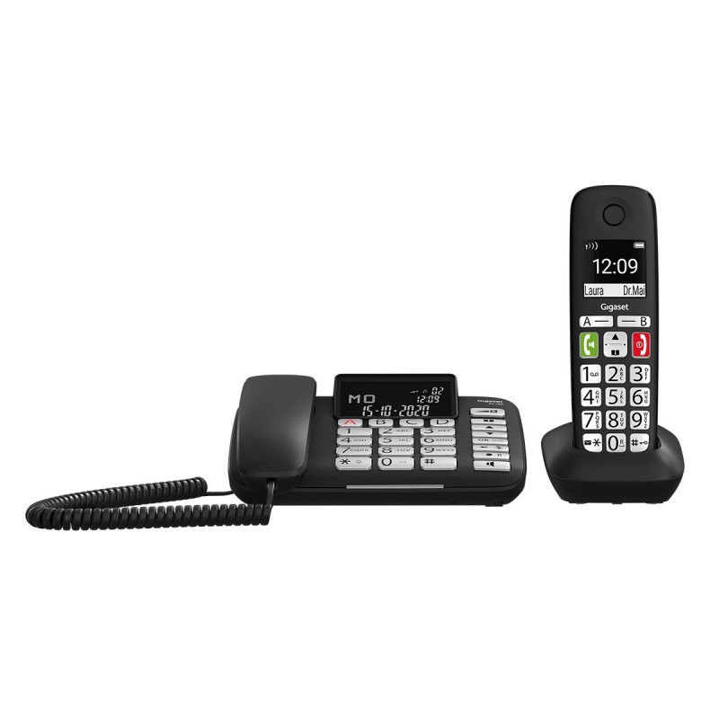 Gigaset DL780 Plus Analoges DECT-Telefon Anrufer-Identifikation Schwarz