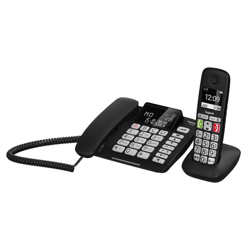 Gigaset DL780 Plus Analoges DECT-Telefon Anrufer-Identifikation Schwarz