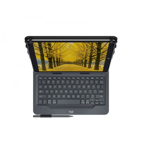 Logitech Universal Folio with integrated keyboard for 9-10 inch tablets Schwarz Bluetooth QWERTY Italienisch
