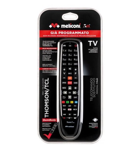 Meliconi Personal 7 Plus remote control IR Wireless TV Press buttons