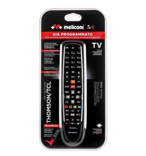 Meliconi Personal 7 Plus telecomando IR Wireless TV Pulsanti