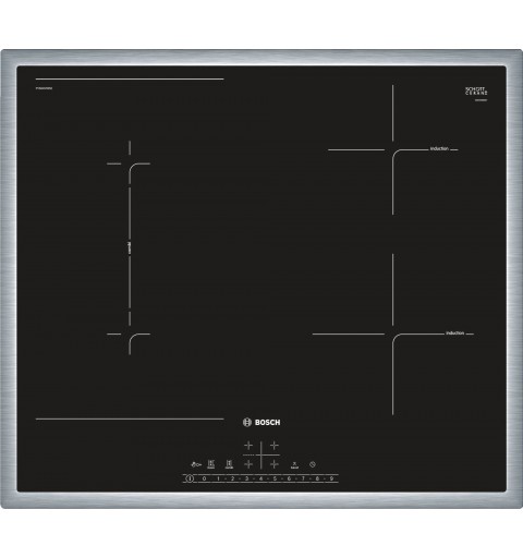 Bosch Serie 6 PVS645FB5E hob Black, Stainless steel Built-in 60 cm Zone induction hob 4 zone(s)