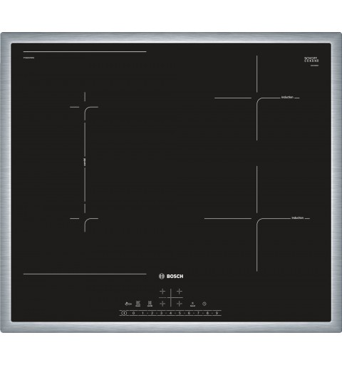 Bosch Serie 6 PVS645FB5E Kochfeld Schwarz, Edelstahl Integriert 60 cm Zonen-Induktionskochfeld 4 Zone(n)