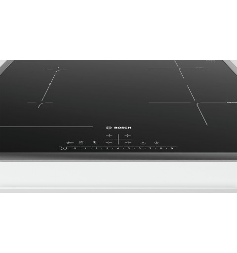 Bosch Serie 6 PVS645FB5E hob Black, Stainless steel Built-in 60 cm Zone induction hob 4 zone(s)