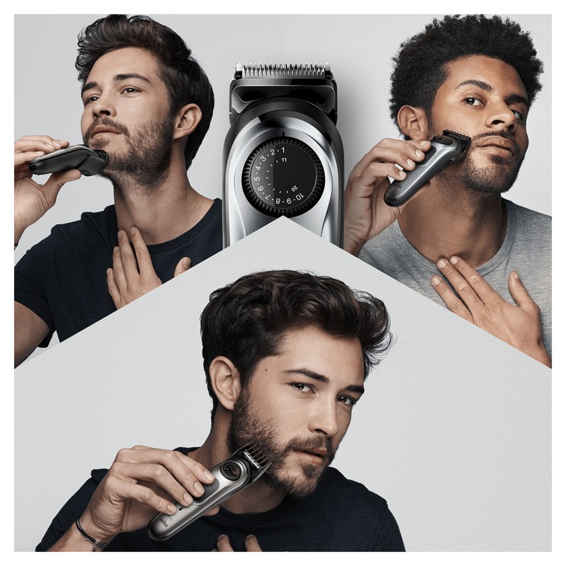 Braun BeardTrimmer BT7220 Schwarz, Grau