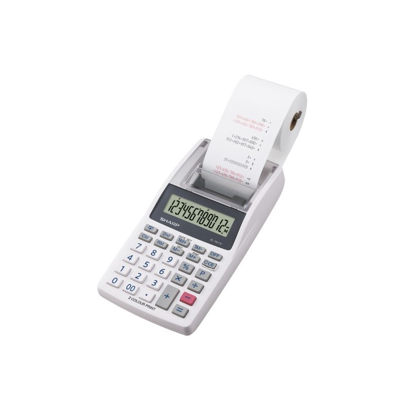 Sharp EL-1611V calculatrice Bureau Calculatrice financière Gris, Blanc