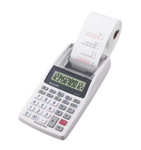Sharp EL-1611V calculadora Escritorio Calculadora financiera Gris, Blanco