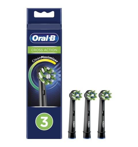 Oral-B CrossAction 80339540 Elektrischer Zahnbürstenkopf 3 Stück(e) Schwarz