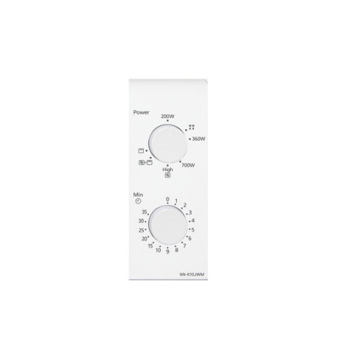 Panasonic NN-K10J Forno Microonde con Grill 20 Litri 800W Bianco Programmatore Meccanico