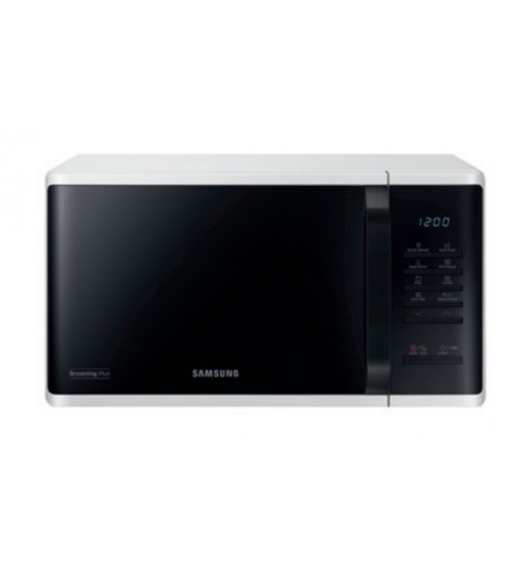 Samsung MG23K3513AW Comptoir Micro-ondes grill 23 L 800 W Noir, Blanc