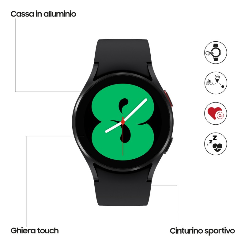 Samsung Galaxy Watch 4 40mm 3,05 cm (1.2") SAMOLED Noir GPS (satellite)