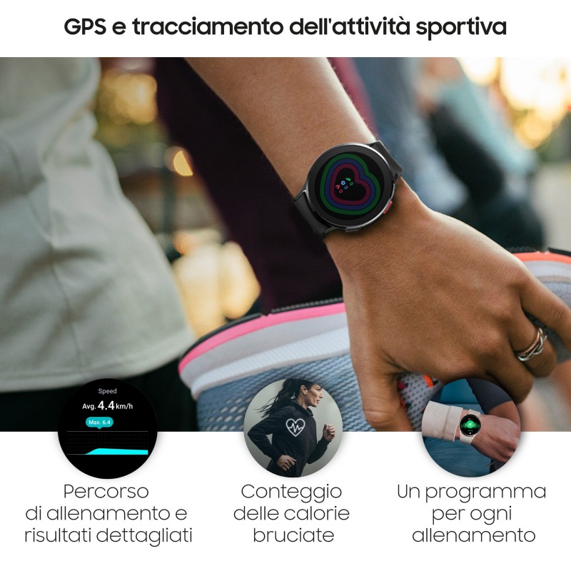 Samsung Galaxy Watch 4 40mm 3,05 cm (1.2") SAMOLED Noir GPS (satellite)