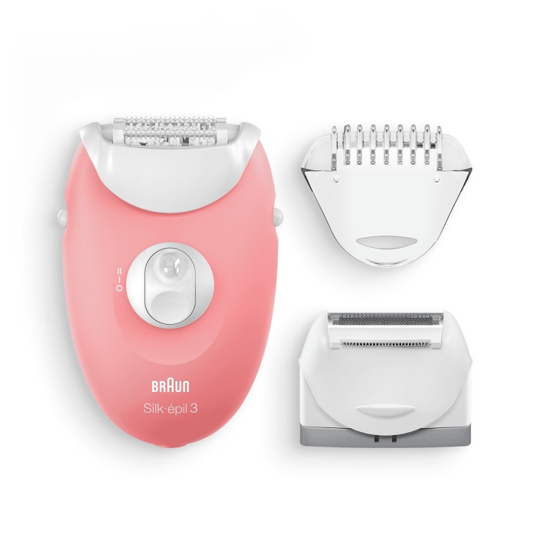 Braun Silk-épil 3 81683691 épilateur 20 pince(s) Rose, Blanc