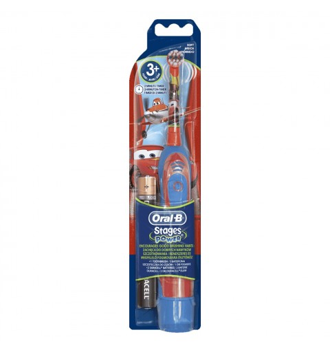 Oral-B 400KIDS Elektrische Zahnbürste Kinder Rotierende Zahnbürste Blau, Rot