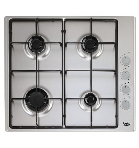 Beko HIGG641C3SX Acciaio inossidabile Da incasso 60 cm Gas 4 Fornello(i)