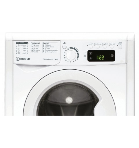 Indesit EWE 81283 W IT N machine à laver Charge avant 8 kg 1200 tr min D Blanc