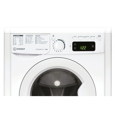 Indesit EWE 81283 W IT N Waschmaschine Frontlader 8 kg 1200 RPM D Weiß