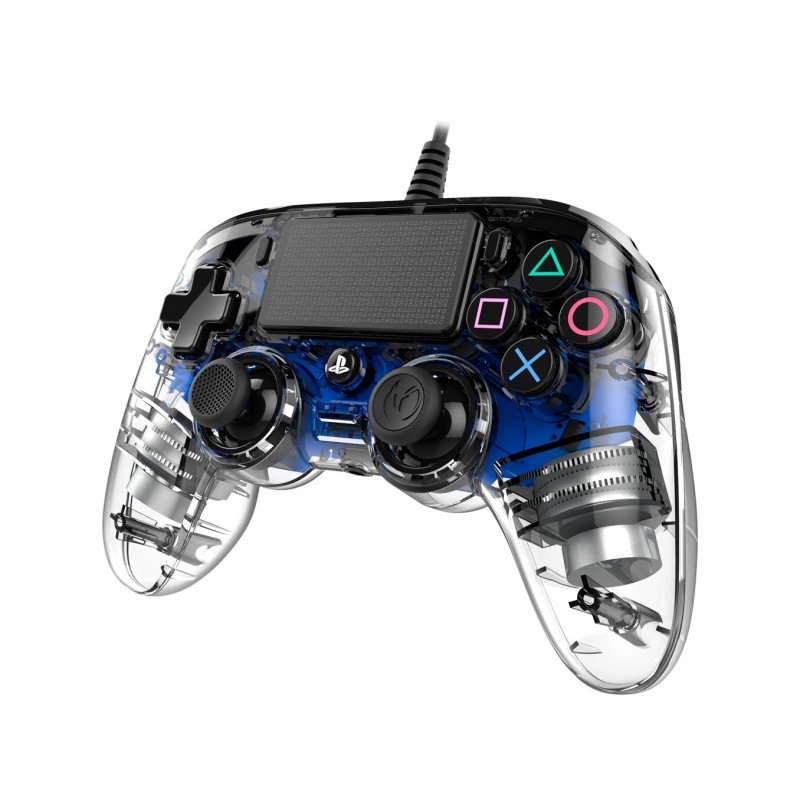 NACON PS4OFCPADCLBLUE Gaming Controller Blue, Transparent Gamepad Analogue Digital PlayStation 4