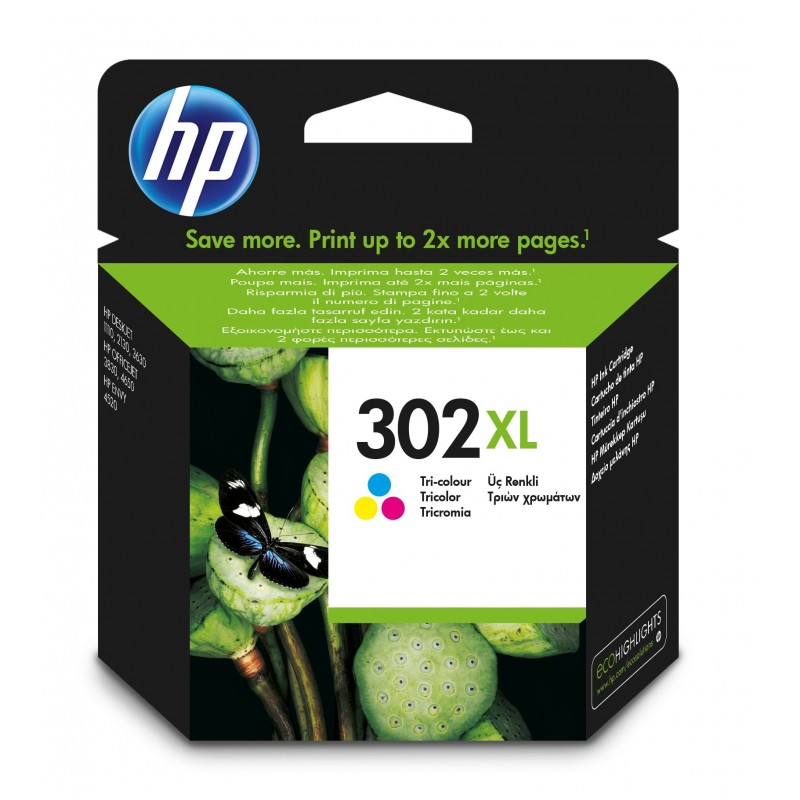 HP Original 302XL Cyan Magenta Gelb Druckerpatrone mit hoher Reichweite