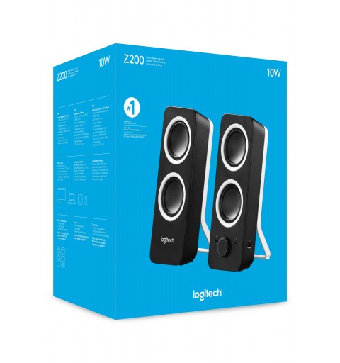 Logitech Z200 Stereo Speakers Schwarz Verkabelt 10 W