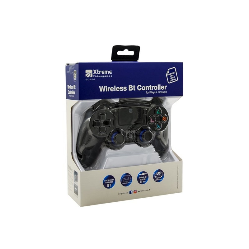 Xtreme Wireless BT Controller Noir 3,5 mm Manette de jeu Analogique Numérique PlayStation 4