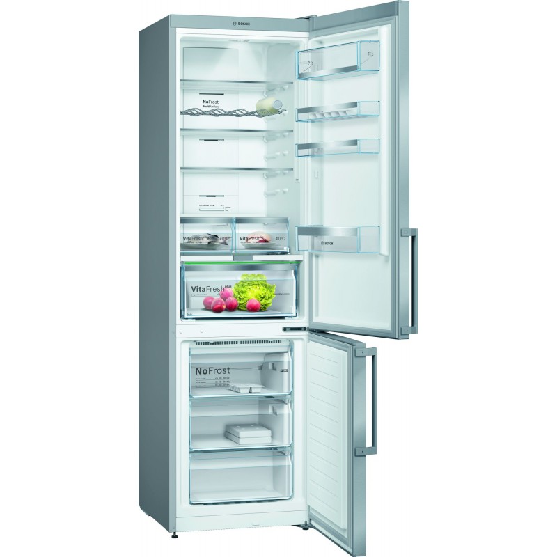 Bosch Serie 6 KGN39AIDR frigorifero con congelatore Libera installazione 368 L D Acciaio inossidabile