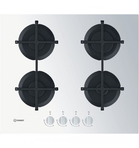 Indesit ING 61T WH hobs Blanco Integrado 59 cm Encimera de gas 4 zona(s)