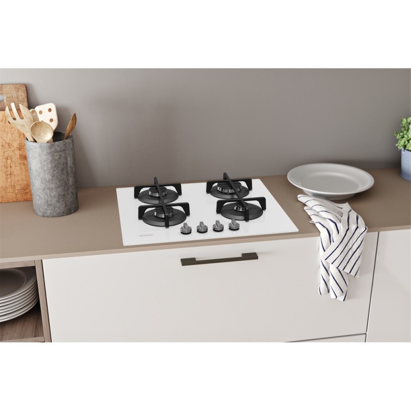 Indesit ING 61T WH hob White Built-in 59 cm Gas 4 zone(s)