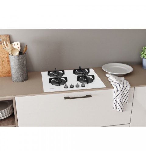 Indesit ING 61T WH hobs Blanco Integrado 59 cm Encimera de gas 4 zona(s)